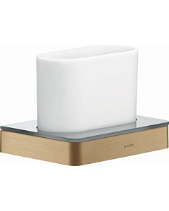 hansgrohe Axor tooth glass 42834140 glass, wall-mounted, brushed bronze