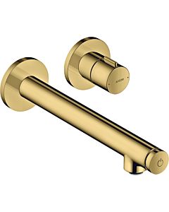 hansgrohe Axor Uno Fertigmontageset 45113990 Unterputz-Waschtischarmatur, mit Ausladung 221mm, polished gold optic