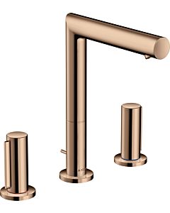 hansgrohe Axor Uno 3-hole washbasin mixer 45133300 projection 183mm, with zero handles, pop-up waste set, polished red gold
