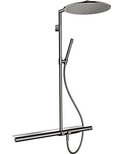 hansgrohe Axor Showerpipe 27984330 with thermostat 800, overhead shower 350 1jet, polished black chrome