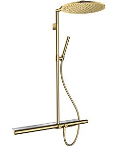 hansgrohe Axor Showerpipe 27984990 mit Thermostat 800, Kopfbrause 350 1jet, polished gold optic