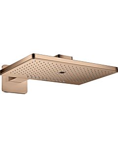 hansgrohe Axor overhead shower 35276300 with shower arm, rosette, polished red gold
