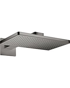 hansgrohe Douche de tête Axor 35278330 avec bras de douche, rosace carrée, chrome noir poli