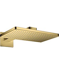 hansgrohe Axor overhead shower 35278990 with shower arm, square rosette, polished gold optic