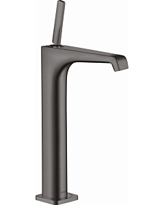 hansgrohe Axor Citterio E basin mixer 36104340, projection 163 mm, with pin handle, non-closing waste fitting, brushed black chrome