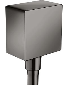 hansgrohe Axor hose connector 36732330 square, with backflow preventer, polished black chrome