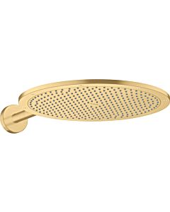 hansgrohe Douche de tête Axor 26034250 avec bras de douche, montage mural, optique or brossé