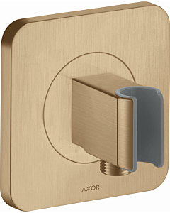 hansgrohe Portereinheit 36724140 Rückflussverhinderer, integrierte Brausehalterfunktion, 120x120mm, brushed bronze