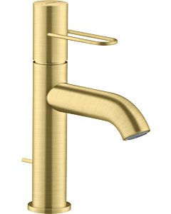 hansgrohe Axor Uno Wash basin mixer 38023950 projection 127mm, with loop handle, pop-up waste set, brushed brass