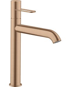 hansgrohe Axor Uno Wash basin mixer 38032310 projection 201mm, non-closable waste set, with loop handle, brushed red gold