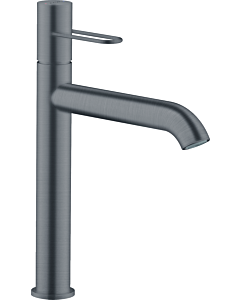 hansgrohe Axor Uno Wash basin mixer 38032340 projection 201mm, non-closable waste set, with loop handle, brushed black chrome