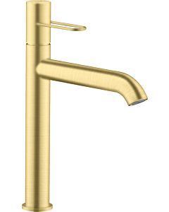 hansgrohe Axor Uno mitigeur lavabo 38032950 saillie 201mm, garniture de vidange déverrouillable, avec poignée en arc, laiton brossé