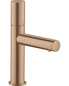 hansgrohe Axor Uno Waschtischarmatur 45002310 Ausladung 123mm, mit Zerogriff, unverschließbare Ablaufgarnitur, brushed red gold