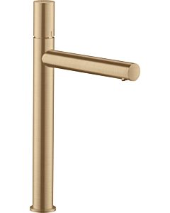 hansgrohe Axor Uno mitigeur lavabo 45004140 projection 198mm, garniture de vidange déverrouillable, avec poignée zéro, bronze brossé
