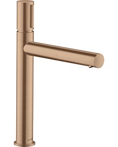 hansgrohe Axor Uno Waschtischarmatur 45013310 Ausladung 198mm, unverschließbare Ablaufgarnitur, brushed red gold