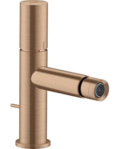 hansgrohe Axor Uno Bidetarmatur 45200310 Ausladung 124mm, mit Zerogriff, Zugstangen-Ablaufgarnitur, brushed red gold