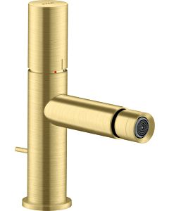 hansgrohe Axor Uno raccord de bidet 45200950 saillie 124mm, avec poignée zéro, tirette garniture de vidange , laiton brossé