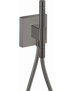 hansgrohe Axor Starck Organic Portereinheit 12626340 mit Stabhandbrause 2jet, Brauseschlauch, 120x120mm, brushed black chrome