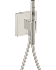 hansgrohe Axor Starck Organic Meuble Porter 12626800 avec douchette 2jet, flexible de douche, 120x120mm, aspect inox