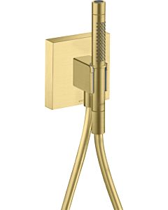 hansgrohe Axor Starck Organic Porter unit 12626950 with hand shower 2jet, shower hose, 120x120mm, brushed brass