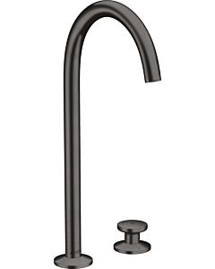hansgrohe Axor One mitigeur lavabo 2 trous 48060340 saillie 165mm, avec push-open garniture de vidange , chrome noir brossé