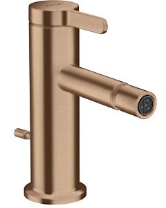hansgrohe Axor One Bidet faucet 48210310 projection 113mm, with pop-up waste set, brushed red gold