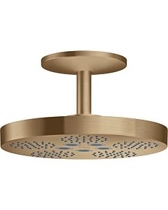 hansgrohe Axor One douche de tête 48494140 avec raccordement au plafond, 2jets, bronze brossé