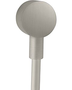 hansgrohe Axor hose connector 27451800 round, with non-return valve, stainless steel optic