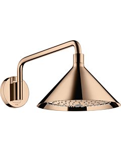 hansgrohe Axor Kopfbrause 26021300 mit Brausearm, Wandmontage, polished red gold