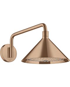 hansgrohe Axor Kopfbrause 26021310 mit Brausearm, Wandmontage, brushed red gold