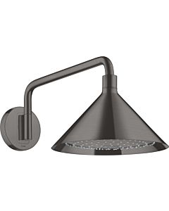 hansgrohe Axor overhead shower 26021340 with shower arm, wall mounting, brushed black chrome