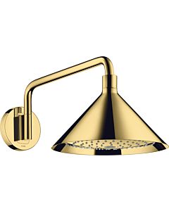 hansgrohe Axor Kopfbrause 26021990 mit Brausearm, Wandmontage, polished gold optic