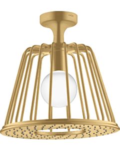 douche de tête hansgrohe Axor LampShower 26032250 avec raccordement au plafond, optique or brossé