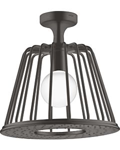 douche de tête hansgrohe Axor LampShower 26032340 avec raccordement au plafond, chrome noir brossé