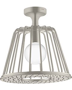 hansgrohe Axor LampShower overhead shower 26032800 with ceiling connection, stainless steel optic