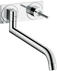hansgrohe Spültisch Armatur Axor Uno² 38815000 Unterputz, mit Schwenkauslauf, chrom