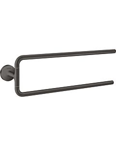 hansgrohe Axor porte-serviettes 42822340 490mm, à deux bras, pivotante , montage mural, chrome noir brossé