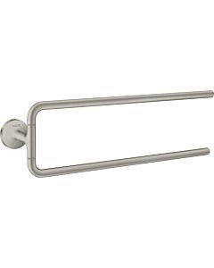 hansgrohe Axor porte-serviettes 42822800 490 mm, à deux bras, pivotante , montage mural, optique en acier inoxydable