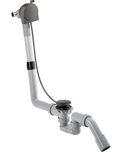 hansgrohe Exafill set complet 58307340 bec de bain, garniture de vidage et trop-plein, chrome noir brossé