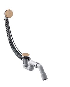 hansgrohe Flexaplus complete set 58316310 waste and overflow set, brushed red gold