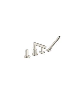 hansgrohe Axor Uno Fertigmontageset 45444800 4-Loch-Wannenrandarmatur, mit Zerogriff, Edelstahl-Optik
