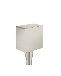 hansgrohe Axor Schlauchanschluss 36732800 eckig, mit Rückflussverhinderer, stainless steel optic