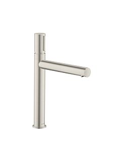 hansgrohe Axor Uno Waschtischarmatur 45013800 Ausladung 198mm, unverschließbare Ablaufgarnitur, Edelstahl-Optik