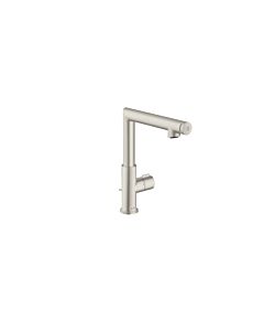 hansgrohe Axor Uno Wash basin mixer 45016800 projection 160mm, with pop-up waste set, stainless steel look