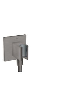 hansgrohe Axor Porter unit 36734340 square, with backflow preventer, integrated holding function, brushed black chrome