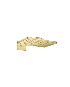 hansgrohe Axor Kopfbrause 35278950 mit Brausearm, eckige Rosette, brushed brass
