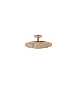 hansgrohe Axor overhead shower 26035310 with ceiling connection, brushed red gold