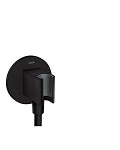 hansgrohe Axor porter unit 36733670 rond, avec clapet anti-retour, fonction de maintien intégrée, noir mat