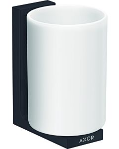 hansgrohe Axor coupelle à dents 42604670 verre, montage mural, noir mat