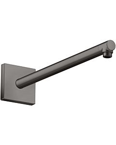 hansgrohe bras de douche 26436340 390mm, angulaire, chrome noir brossé